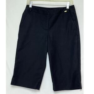 St John Womens Size 6 Black Bermuda Dress Shorts Career Office Classic Stretch